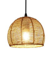 Halbkugelförmige Rattan-Hängeleuchte - Rattan Deko