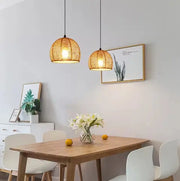 Halbkugelförmige Rattan-Hängeleuchte - Rattan Deko