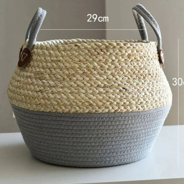Korb-Pflanztopf aus Weide für Blumen und Pflanzen Rattan Deko