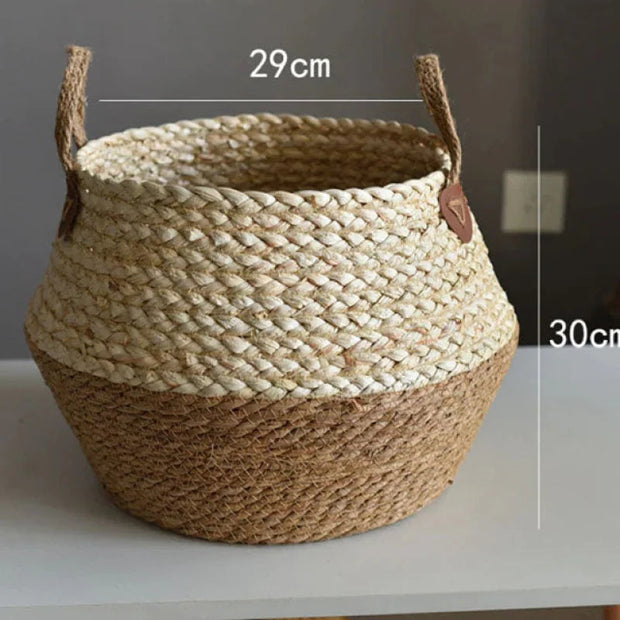 Korb-Pflanztopf aus Weide für Blumen und Pflanzen Rattan Deko
