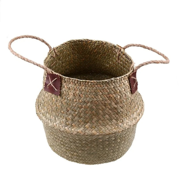 Dekorativer Cache Pot für Pflanzen und Blumen Rattan Deko