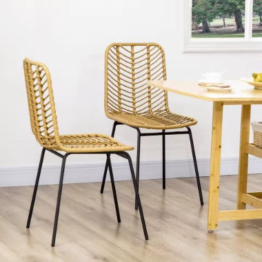 Esszimmerstuhl aus Rattan für gemütliches Ambiente Rattan Deko