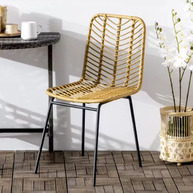 Esszimmerstuhl aus Rattan für gemütliches Ambiente Rattan Deko
