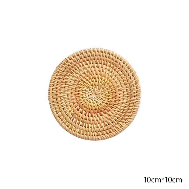 Dekorativer Untersetzer aus Rattan für jeden Tisch Rattan Deko