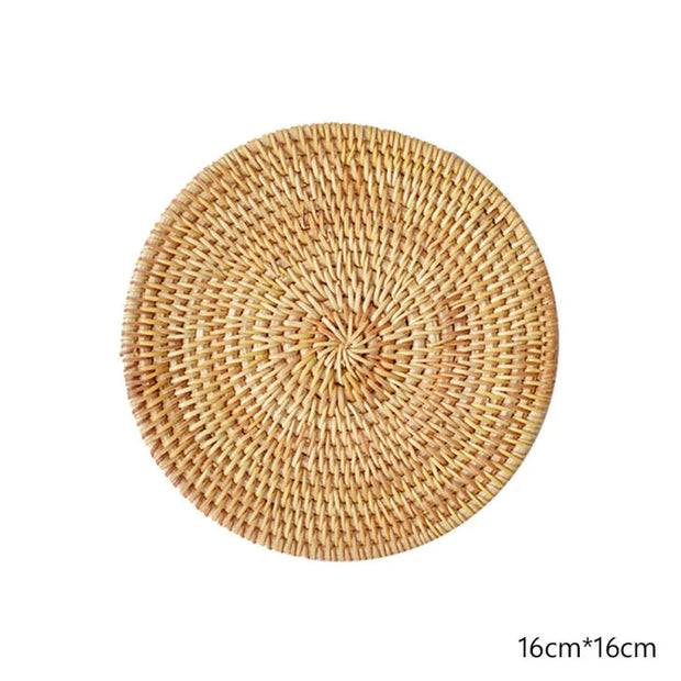Dekorativer Untersetzer aus Rattan für jeden Tisch Rattan Deko