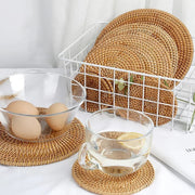 Dekorativer Untersetzer aus Rattan für jeden Tisch Rattan Deko