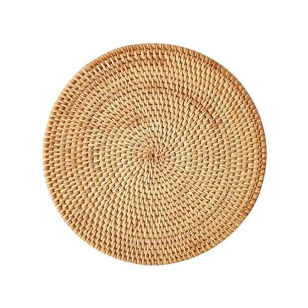 Dekorativer Untersetzer aus Rattan für jeden Tisch Rattan Deko