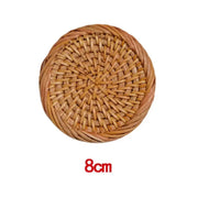 Runder Untersetzer aus Rattan für Töpfe und Pfannen - Rattan Deko