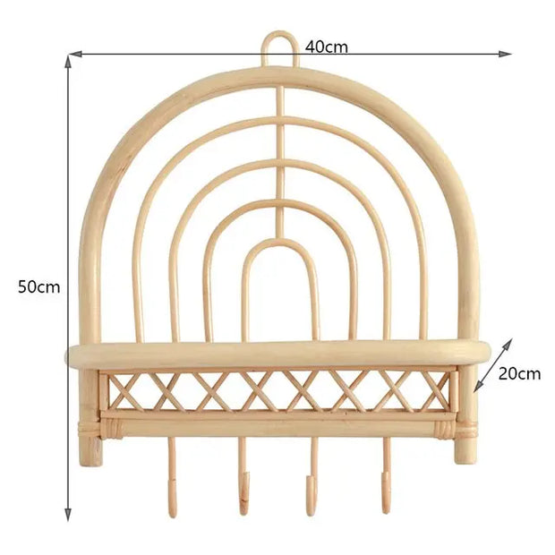 Regenbogen Rattan Wandhaken Rattan Deko