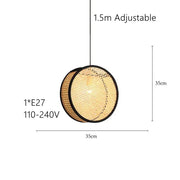 Design Hängelampe mit Flechtmuster Rattan Deko