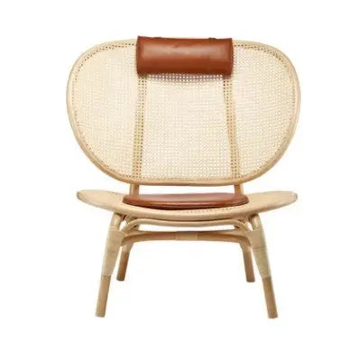 Minimalistischer Rattansessel für stilvolle Wohnräume - Rattan Deko
