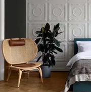 Minimalistischer Rattansessel für stilvolle Wohnräume - Rattan Deko