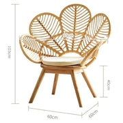 Leichter Rattan Sessel aus hellem Holz - Rattan Deko