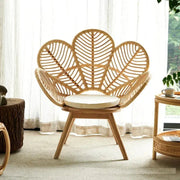 Leichter Rattan Sessel aus hellem Holz - Rattan Deko