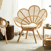 Leichter Rattan Sessel aus hellem Holz - Rattan Deko
