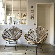 Design Fauteuil aus Rattan für modernes Wohnen - Rattan Deko