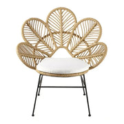 Design Fauteuil aus Rattan für modernes Wohnen - Rattan Deko