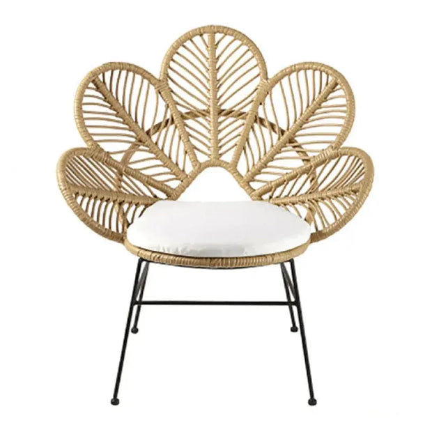 Design Fauteuil aus Rattan für modernes Wohnen - Rattan Deko