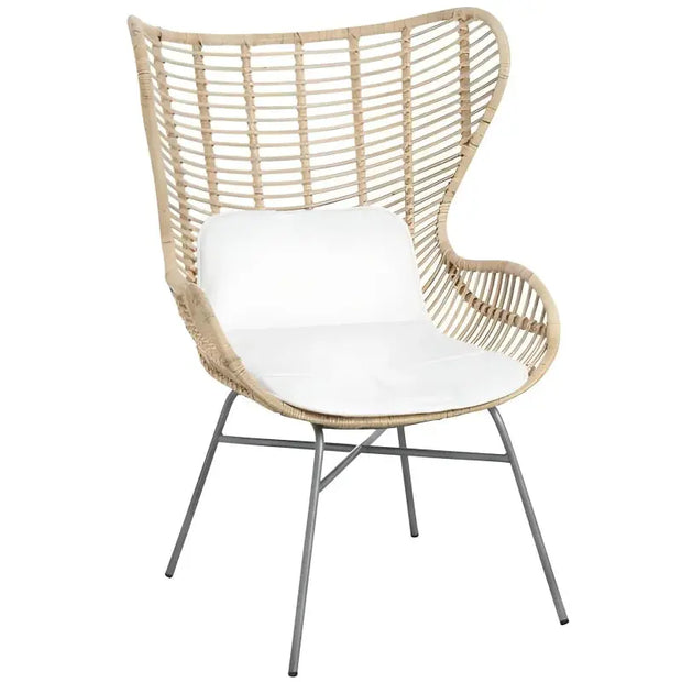 Rotin und Metall Sessel für stilvolle Wohnräume - Rattan Deko
