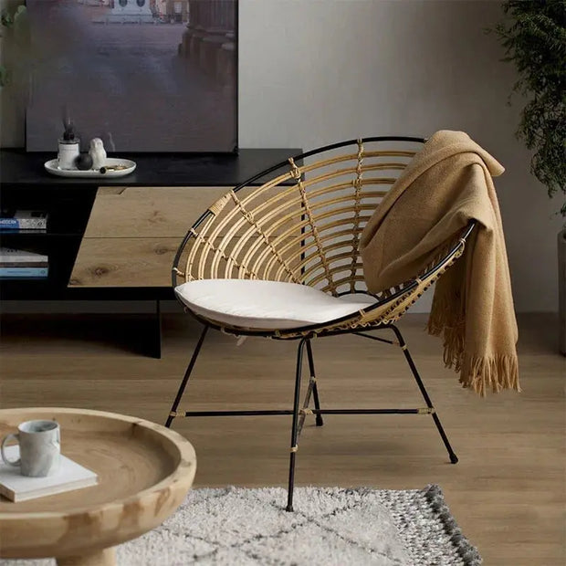 Moderner Rattan Sessel für stilvolles Wohnen - Rattan Deko