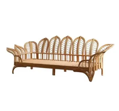 Rotin Fauteuil mit Blumenmuster für stilvolle Akzente - Rattan Deko
