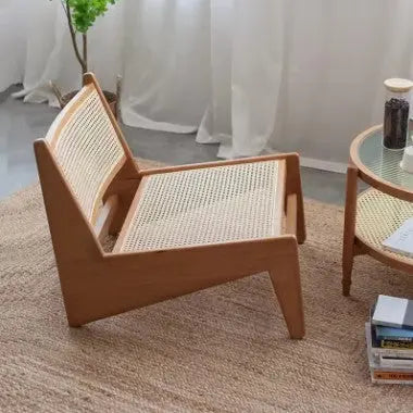 Antiker Rattanstuhl aus Holz im Vintage-Stil - Rattan Deko