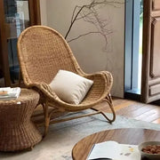 Natürlicher Rattan Cocoon Sessel für gemütliche Entspannung - Rattan Deko