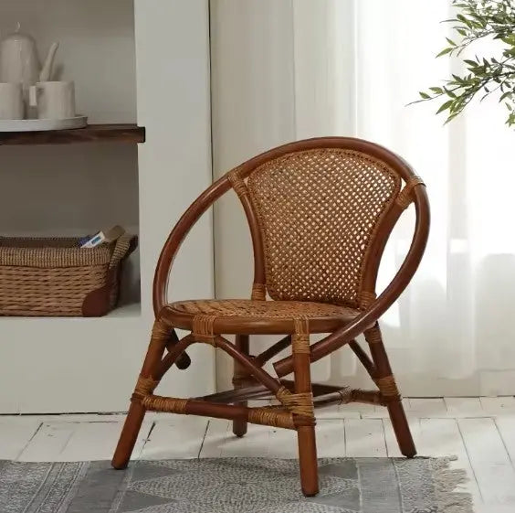Bohémischer Minimalistischer Rattan Sessel - Rattan Deko