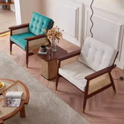 Japanischer Rattan Sessel im minimalistischen Stil - Rattan Deko