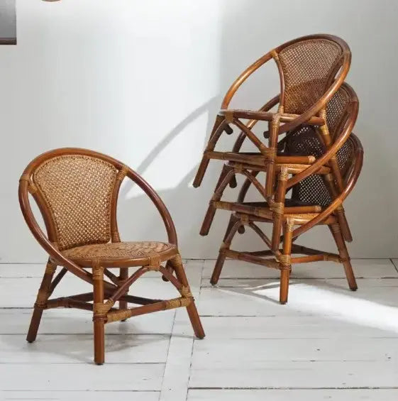 Bohémischer Minimalistischer Rattan Sessel - Rattan Deko