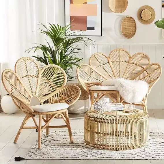Rattan Sessel Fleur de Soleil für gemütliche Entspannung - Rattan Deko