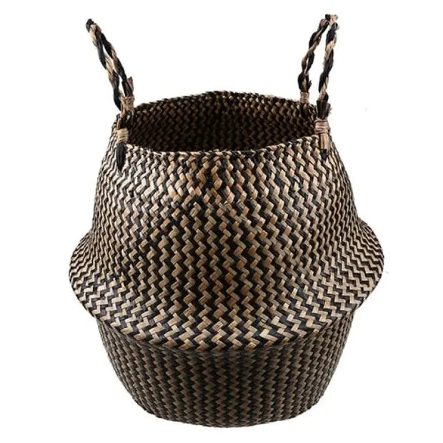 Großer Korb Pflanzgefäß aus Weide - Rattan Deko