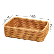 Rechteckiger Rattan-Korb - Rattan Deko