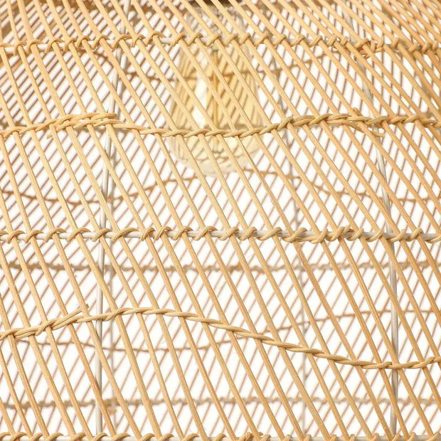 Hängelampe aus Rattan und Seil für stilvolle Beleuchtung - Rattan Deko