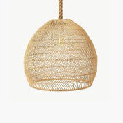 Hängelampe aus Rattan und Seil für stilvolle Beleuchtung - Rattan Deko