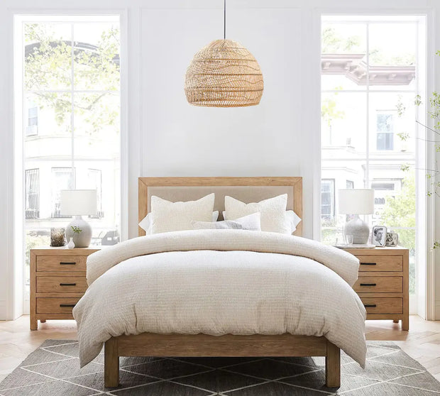 Geflochtene Rattan-Hängeleuchte Rattan Deko