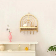 Regenbogen Rattan Wandhaken | LÉANDRE - Rattan Deko