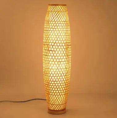 Lampadaire en rotin design vase pour intérieur moderne Rattan Deko