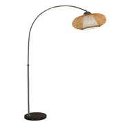 Bogenlampe aus Rattan für elegantes Ambiente - Rattan Deko