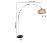 Bogenlampe aus Rattan für elegantes Ambiente - Rattan Deko