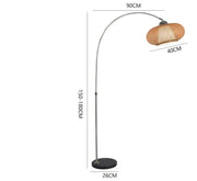 Bogenlampe aus Rattan für elegantes Ambiente - Rattan Deko