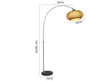 Bogenlampe aus Rattan für elegantes Ambiente - Rattan Deko