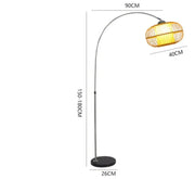 Bogenlampe aus Rattan für elegantes Ambiente - Rattan Deko