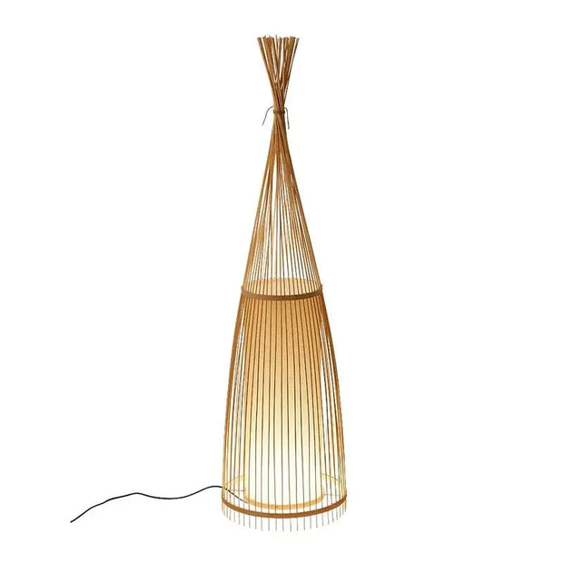 Rotin Stehlampe für elegantes Wohnen im Wohnzimmer - Rattan Deko