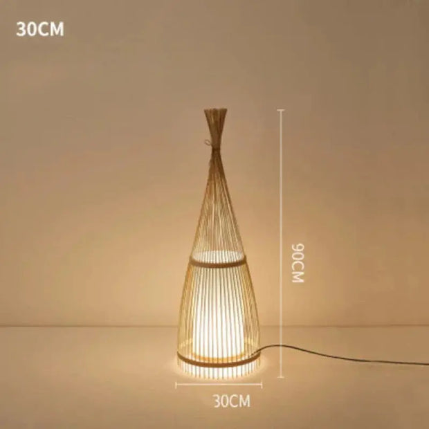 Rotin Stehlampe für elegantes Wohnen im Wohnzimmer - Rattan Deko