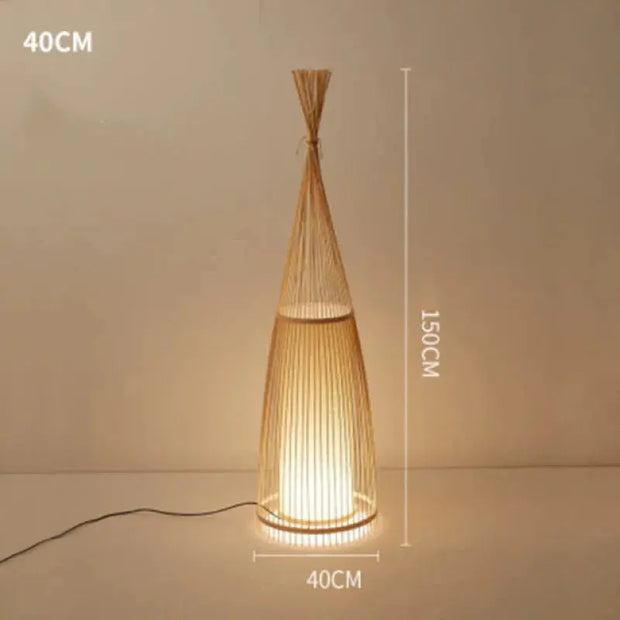Rotin Stehlampe für elegantes Wohnen im Wohnzimmer - Rattan Deko
