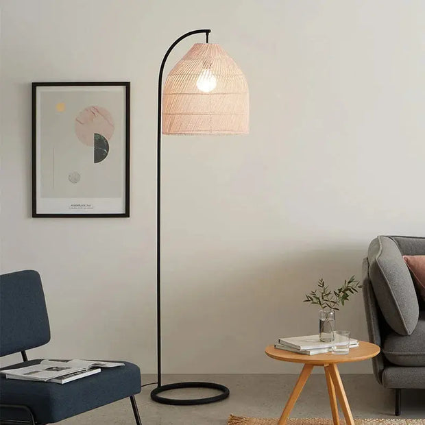 Ethnischer Design-Lampadaire für stilvolle Beleuchtung - Rattan Deko