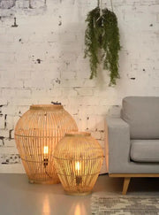 Lampadaire aus Rattan und Bambus für stilvolle Beleuchtung - Rattan Deko