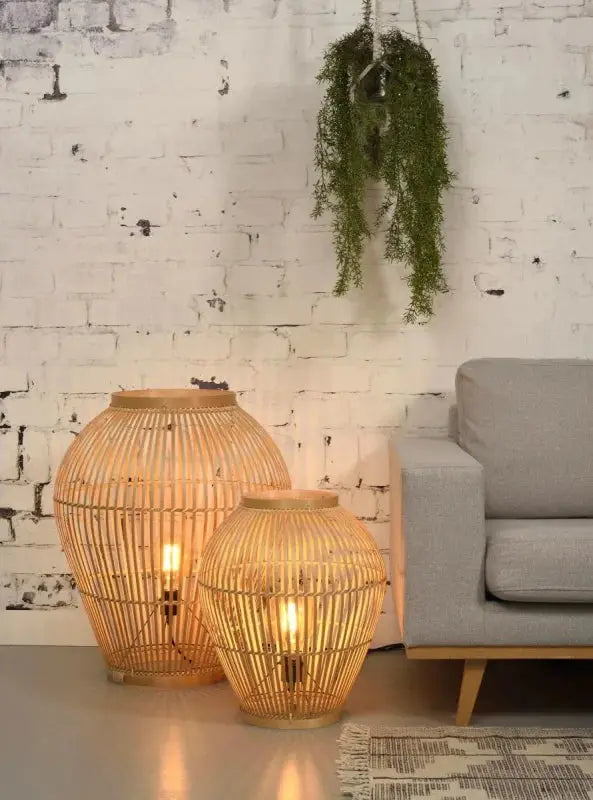 Lampadaire aus Rattan und Bambus für stilvolle Beleuchtung Rattan Deko