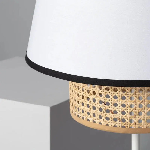 Lampadaire Salon mit Cannage Design für stilvolle Beleuchtung Rattan Deko